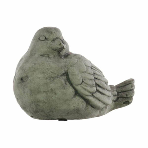 Smartgifts Cement Sitting Bird Figurine with Head Turned Sideward, Gray SM3247984